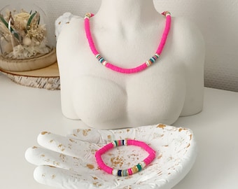 Lot Necklace/Bracelet heishi pearl fantasy beach surfer gift idea mom, grandma, mistress, nanny, Christmas, birthday, Valentine's Day, summer