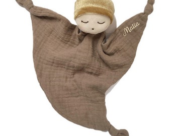 Doudou lange bonnet à personnaliser (en coton bio)