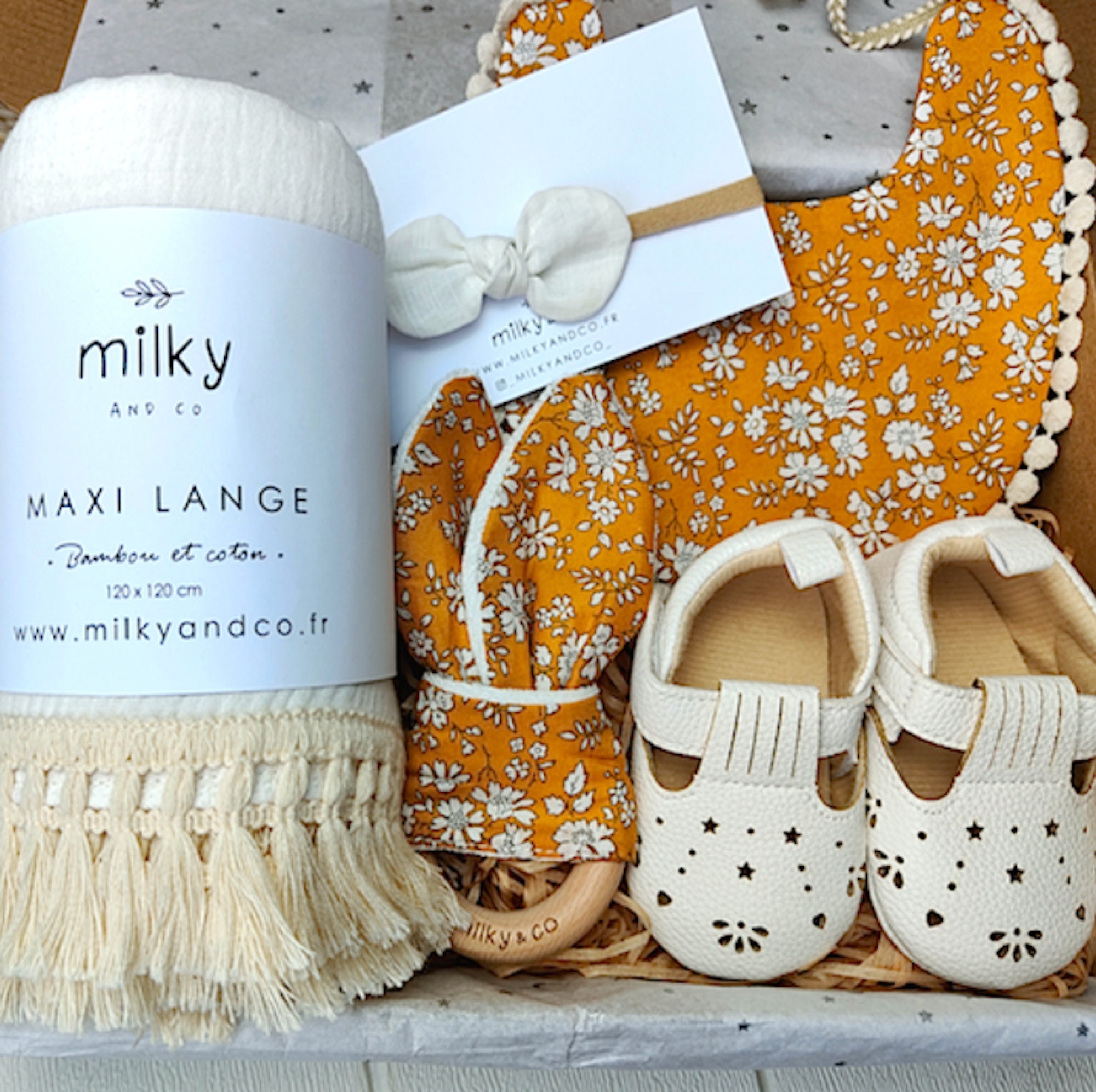 Coffret Naissance Liberty Moutarde