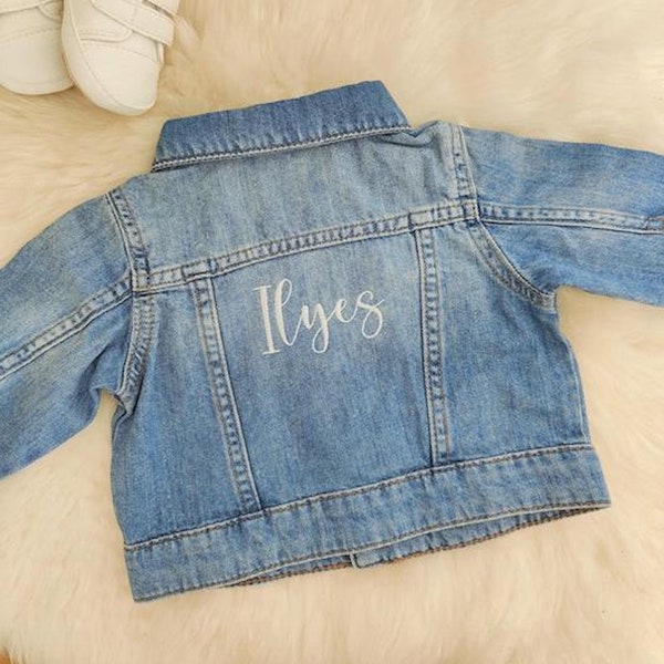 Veste en jean enfant personnalisée (brodée)