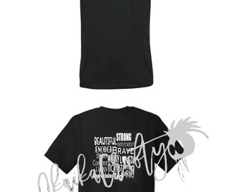 T-shirt med affirmation "Jag är" - mellansvart