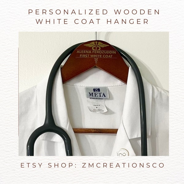 White Wooden Personalised Hanger Etsy