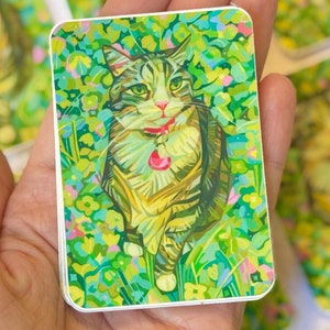 cat Viny hochwertiger Aufkleber // Wasserfester Aufkleber - Die geschnittene Aufkleber - Katzenaufkleber