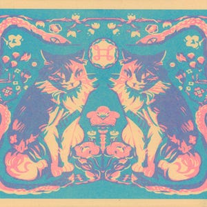 Espíritus del espejo / Impresión de gato riso