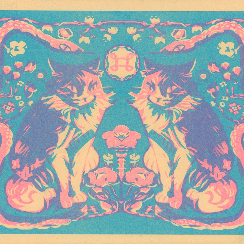 Riso Print Postcards - Etsy