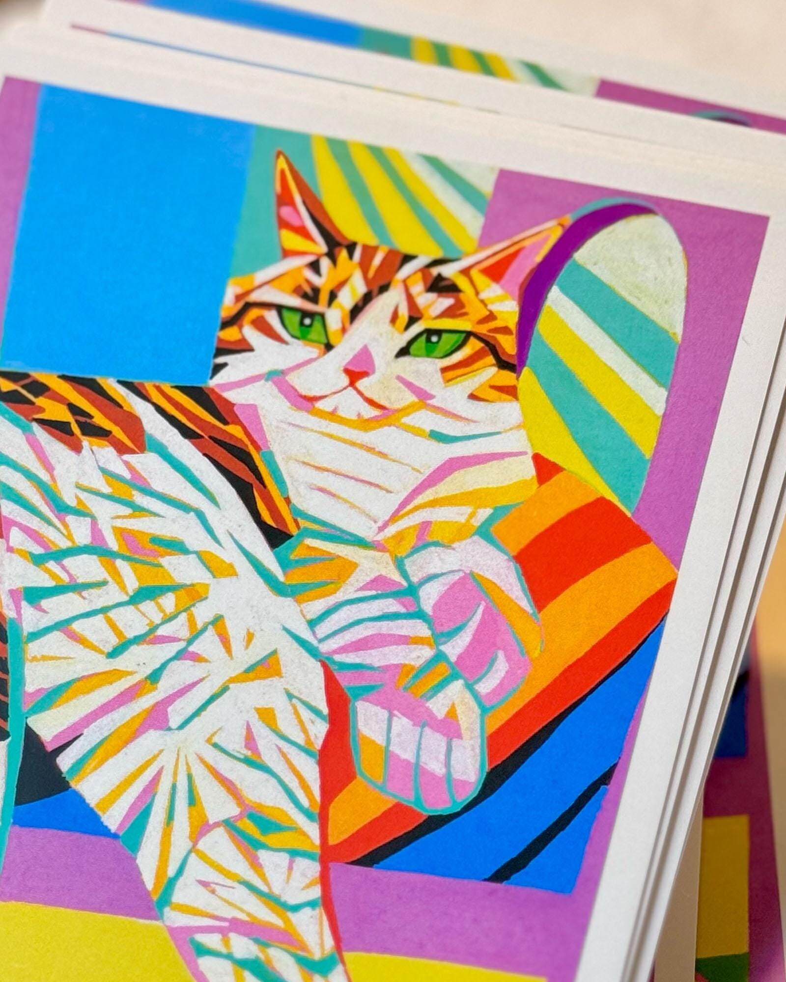 Pop cat art print