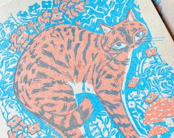 Amanita Cat riso print
