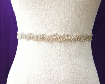 Wedding Belt,Sash Belt,Bridal Belt,Wedding clasp belt,Crystal Rhinestone,Silver Clasp Belts,Sapphire Bridesmaid Belt,Gold Wedding Belt-A89