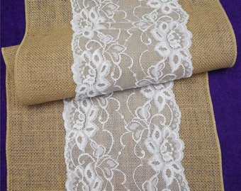 Mesa de boda rústica, mantelería de boda, decoración de mesa de boda, caminos de mesa, camino de mesa de arpillera, camino de mesa rústico, camino de mesa rústico-7