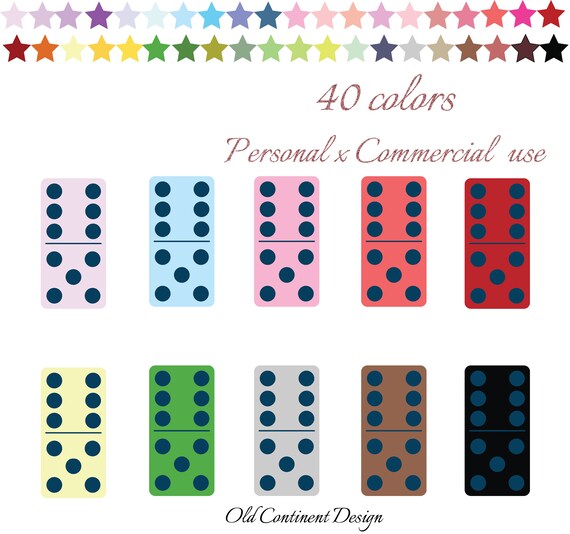 Items similar to PRINTABLE, Domino clipart, Game party clipart, Card ...