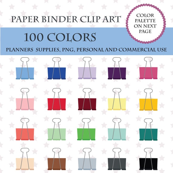 pastel binder clips