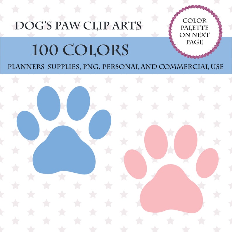 Download Paw Print Clipart Dog Paws Clip Art Pet Paw Prints Pet | Etsy
