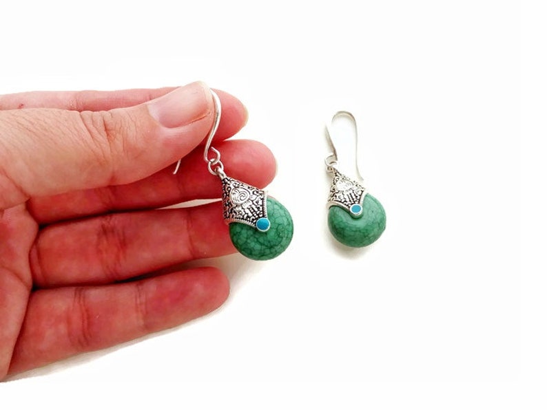 Birthday Gift For Best Friend Silver Plated Brass Earrings Aztec Earrings Ethnic Silver Earrings