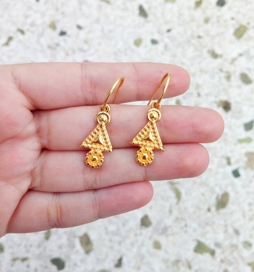 22k gold cheap huggie earrings