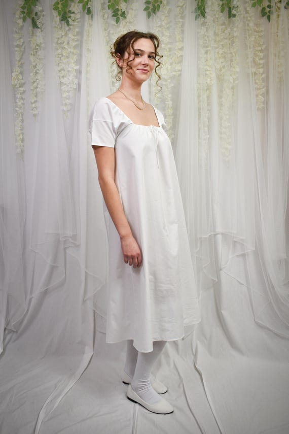 cotton chemise dress Cotton chemise Townswoman underdress with loose sleeves