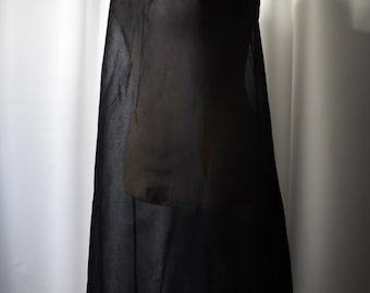 Black Generic Sleeveless Historic Chemise, Custom Sized and Made to Order