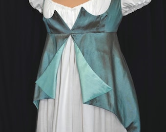 Short Regency Overdress, Custom Sized and Made to Order