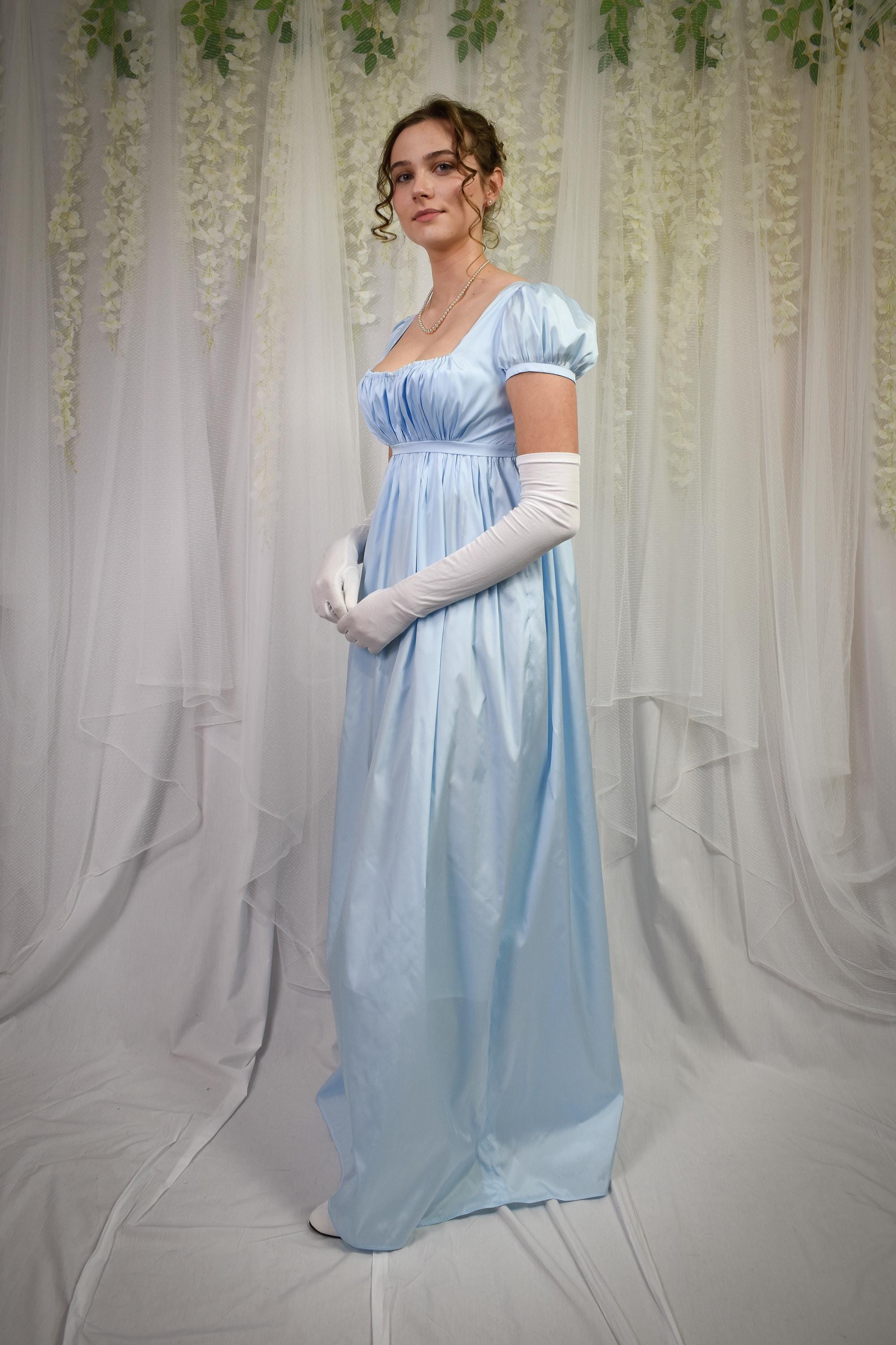 Blue Regency Era Dress - Etsy