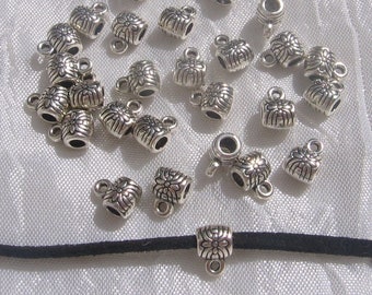 Set of 40 rams, silver rams, 6mm ram, 6x6mm, nickel-free, ram with ring, 2mm hole, inner diameter ring 1mm, A233