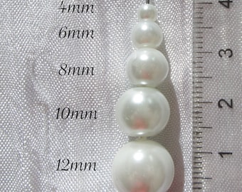 Lot 20 perles verre nacré bohème renaissance 12mm perforation 1mm bijoux RU12.12 