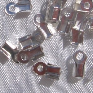 100 wire tips, wire knot covers, filigree tips, yaw tips, metal clamp, silver metal, bronze metal 9mm x 4mm A145 J129 image 2