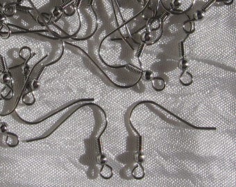 Set of 80 stainless steel hooks, stainless steel earring findings, 21mm earrings, jewelry making, IN8