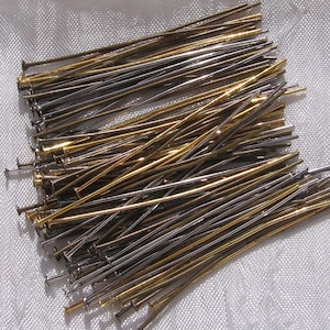 Multicolored rods, set of 120, flat head nails, 50mm rods, 50mmx0.7mm, nickel free, silver rod, golden rod, bronze rod, gunmetal,AU10