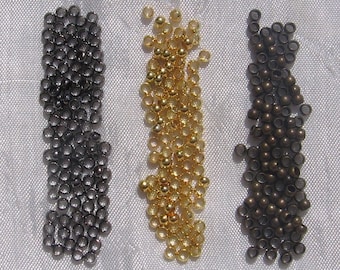 Lot of 100 beads, crimp beads, 3mm beads, golden beads, bronze beads, gunmetal beads, 3mm, to bend, spacer, U16, J147, O212