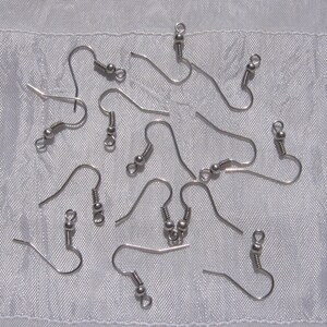 Lot De 100 Fermoirs Pour Boucles D'Oreilles Hameçon - Acier Inoxydable Hypoallergénique, Or Et Argent