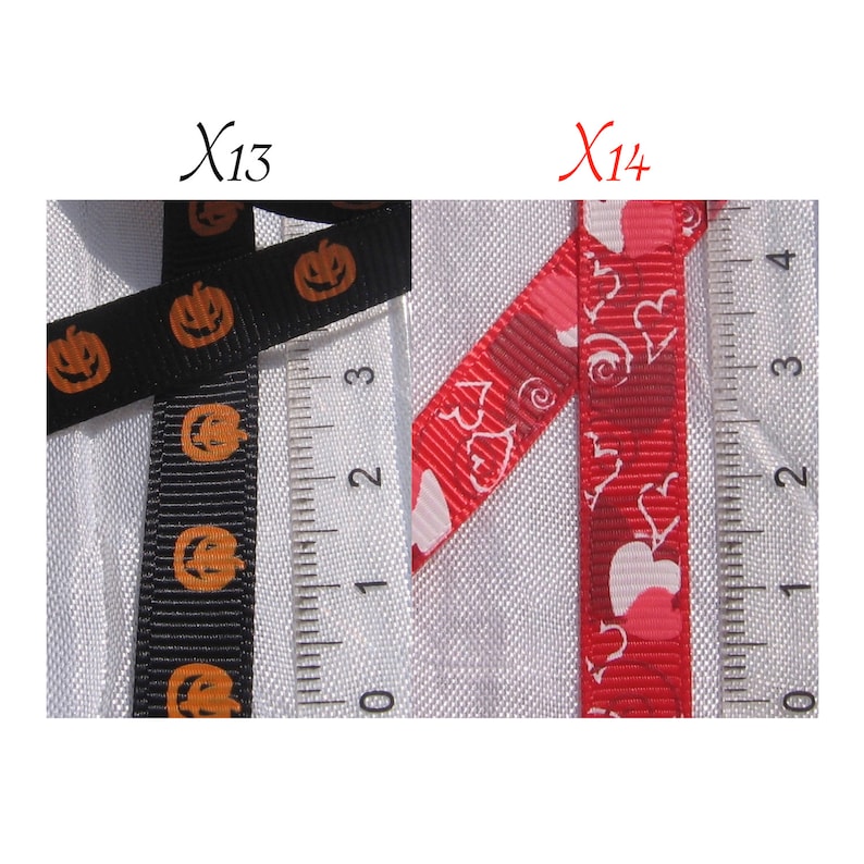 1M Ribbon Grosgrain Ribbon liberty Ribbon black ribbon Halloween pumpkin Valentine/'s day X14 heart 9mm Ribbon Red Ribbon