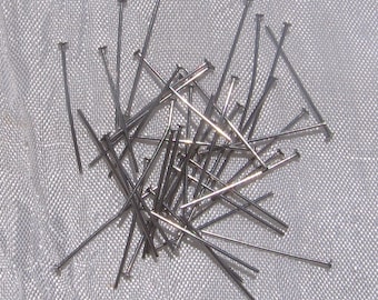 Lotto di 100 barre in acciaio inossidabile, 20 mm, testa piatta, barre da 20 mm, 20x0,6 mm, chiodo in acciaio, chiodi in acciaio inossidabile, chiodi a testa piatta, IN79