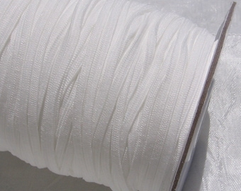 Pack of 10 meters of thread, 10m of thread, elastic thread, stretch thread, 3mm thread, white thread, flat thread, nylon, white elastic, rope, haberdashery, C249