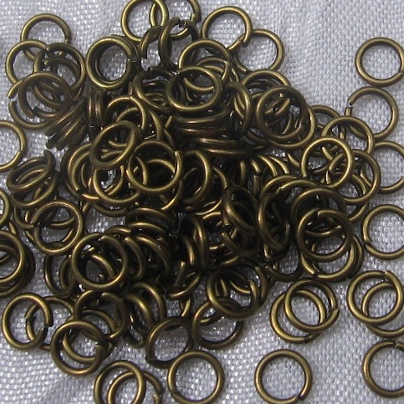 8mm Bronze Jump Rings 19 Gauge Iron Based Alloy Rings 100pcs 8mm X