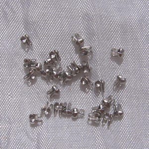 Lot of 100 silver end caps for ball chain, 4mm end caps, silver caps, 4x3.5mm, label creation, necklace creation, A127