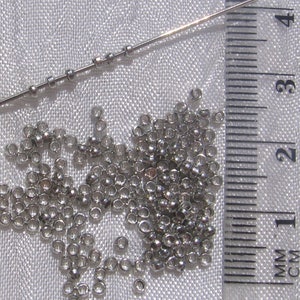 Lot de 300 perles à écraser, perles 2mm, à écraser, perles argentées, argenté-platine, perles rondes, laiton, sans nickel, A216, image 2