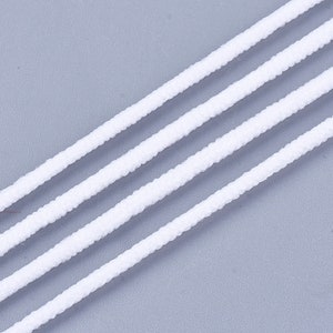 Lot of 50 meters of thread, 50m of thread, elastic thread, stretch thread, 2mm thread, white thread, round thread, nylon, white elastic, rope, haberdashery, C247