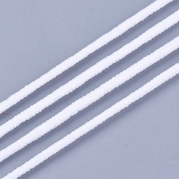 Lot de 50 mètres de fil, 50m de fil, fil élastique, fil stretch, fil 2mm, fil blanc, fil rond, nylon, élastique blanc, corde, mercerie, C247