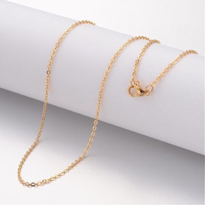Stainless necklace, 45cm necklace, 50cm necklace, stainless chain, stainless jewelry, stainless steel, gold necklace, gold stainless steel, IX9, IX26
