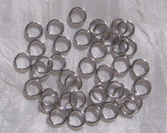 Lot of 200 rings, stainless rings, stainless steel rings, stainless steel, 7mm rings, 0.8mm thickness, 7mm rings, 7mm x 0.8mm, IN77