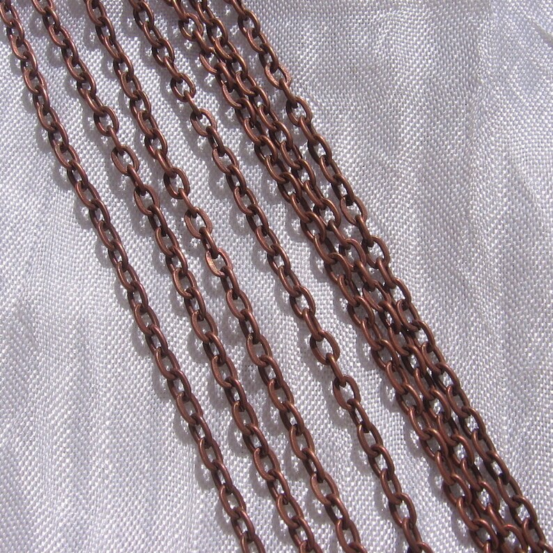 5m of chain, convict chain, convict link, 3.5mm x 2.5mm, silver chain, golden chain, bronze chain, copper chain,C153,O185,J103,Q14 5m cuivre : Q14