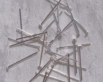 Confezione da 600 borchie placcate argento, 18 mm, testa piatta, borchie per gioielli, spille per gioielli, A125