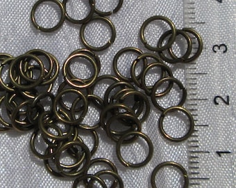 Set of 600 rings, junction rings, rings 7mm, 7x0.7mm, bronze rings, open rings, thickness 0.7mm, beads, jewelry creation, J22