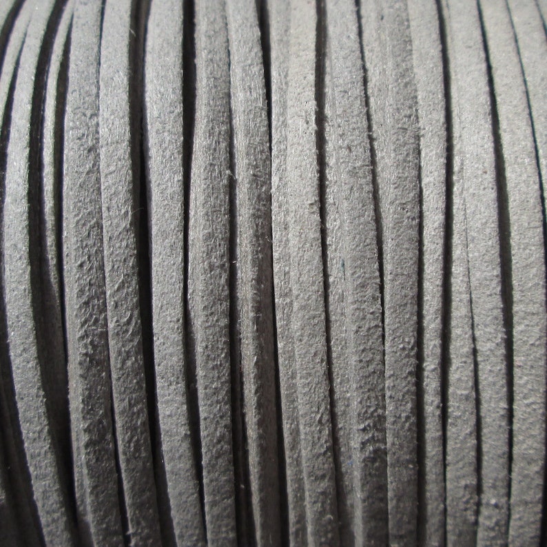 3mm grey wire leather grey Suedette yarn set of 3 meters 3x1mm grey suedette C125 suedette cord C70 glitter grey C179 3mm suedette