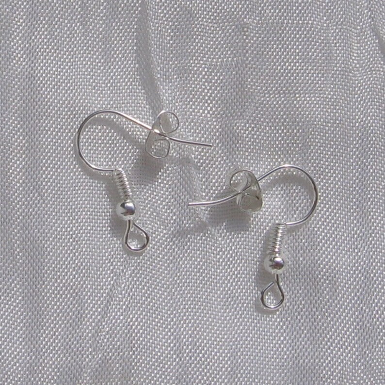 Lot de 100 poussoirs, embouts boucles d'oreilles, embouts argentés, poussions papillon, pour boucles d'oreilles, 6mm x 4mm, A235 image 3