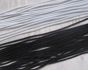 Lot de 5 mètres de fil, 5m de fil, fil élastique, fil stretch, fil 2mm, fil blanc, fil noir, fil rond, élastique, corde, mercerie, C245