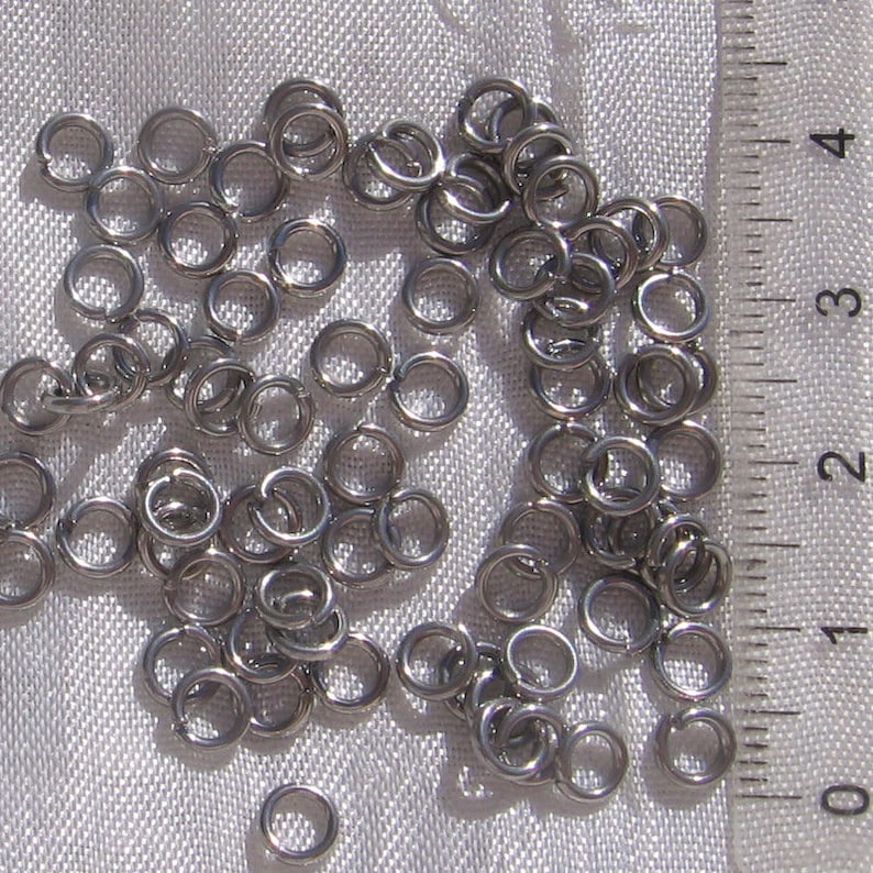 ANNEAUX INOX, lot de 200, anneaux solides, acier inoxydable, anneaux 4mm, anneaux 5mm, anneaux 6mm, anneaux 7mm, épaisseur 1mm, inox,IN34-37 image 5