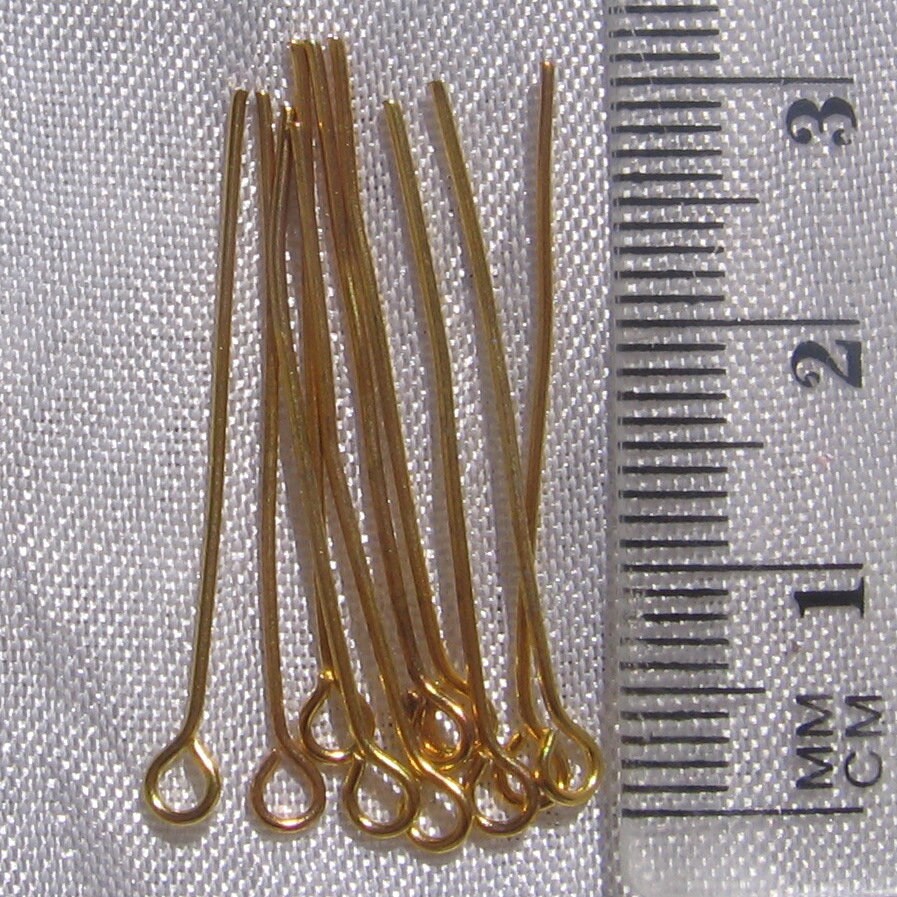 Lot De 200 Tiges Clous à Boucle œil 30mm X 0,7mm Argenté Sans Nickel - Réf. A155, Alliage, Pour Bijoux
