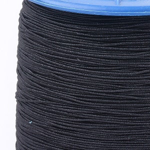 10 meter set, elastic wire, 10m thread, stretch wire, 0.6mm wire, black wire, white thread, nylon thread, black elastic, white elastic, C67 image 3