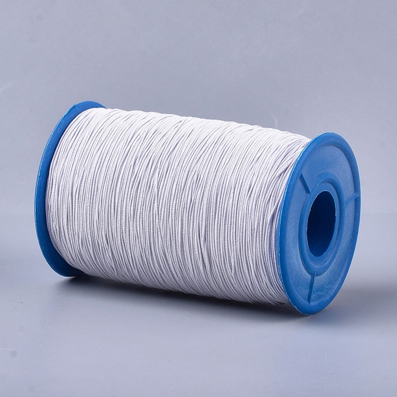 10 meter set, elastic wire, 10m thread, stretch wire, 0.6mm wire, black wire, white thread, nylon thread, black elastic, white elastic, C67 image 4