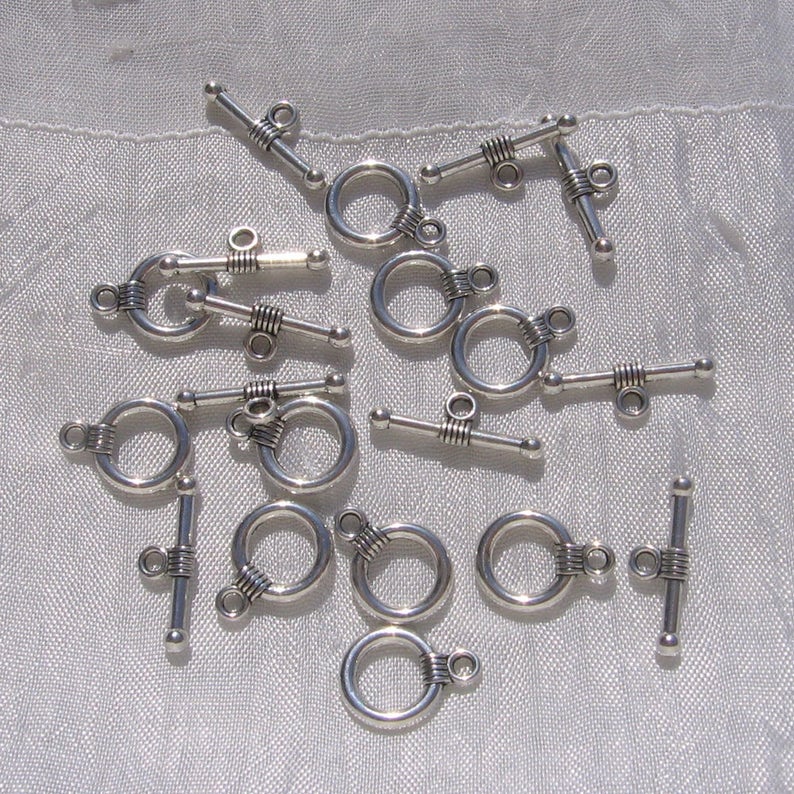 T clasps 15mmx11mm20mmx6mm silver clasps bracelets Lot of 10 clasps silver metal for necklaces T22 toggle clasps